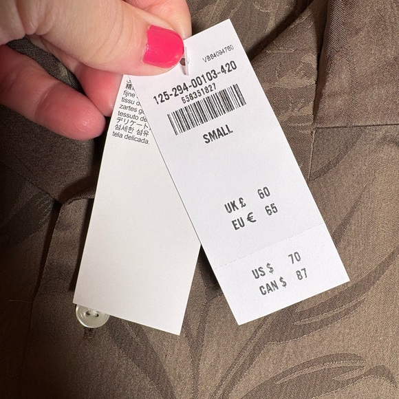 Abercrombie & Fitch Brown Floral Men's Shirt Size Small NEW WITH TAGS - Picture 3 of 8